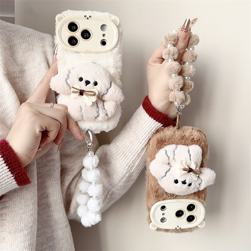 3D Cartoon Bowknot Puppy Warm  - Apple Iphone 15 review and price