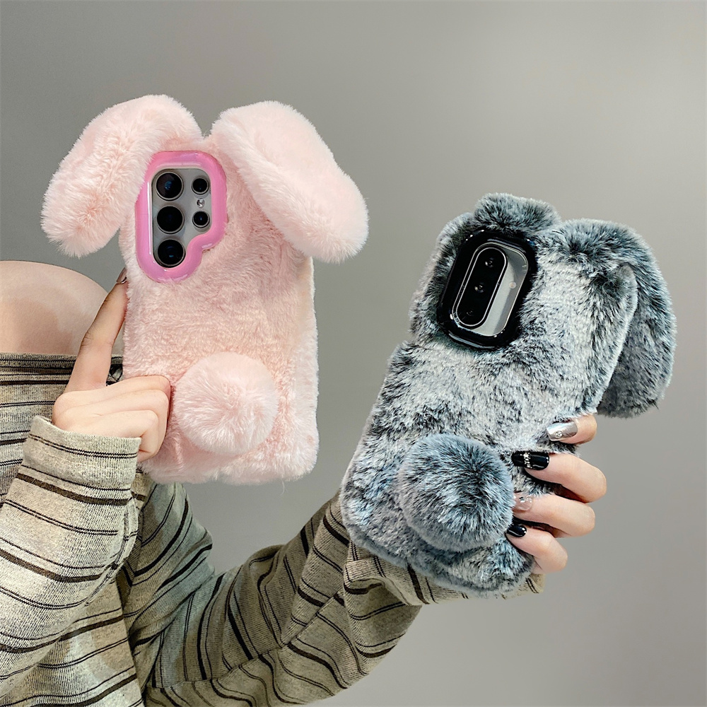 Cute Rabbit Ears Fluffy Stand  - Samsung Galaxy S25 review and price